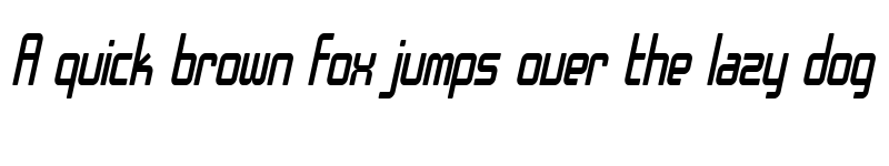 Preview of SF Chrome Fenders Condensed Oblique font