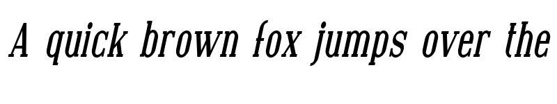 Preview of SF Covington Cond Bold Italic font