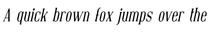 Preview of SF Covington Cond Italic font