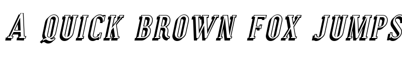 Preview of SF Covington SC Shadow Italic font