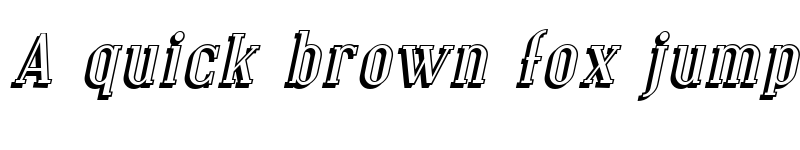 Preview of SF Covington Shadow Italic font