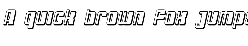 Preview of SF DecoTechno Shaded Oblique font