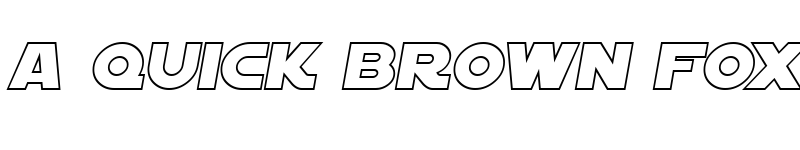 Preview of SF Distant Galaxy Outline Italic font