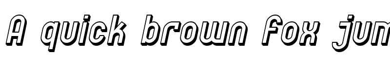 Preview of SF Eccentric Opus Shaded Oblique font