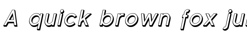 Preview of SF Florencesans Shaded Italic font