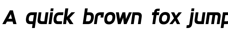 Preview of SF Fourche Bold Italic font
