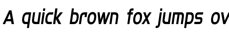 Preview of SF Fourche Condensed Italic font