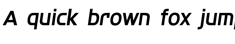 Preview of SF Fourche Italic font