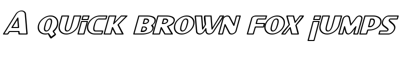 Preview of SF Intellivised Outline Italic font