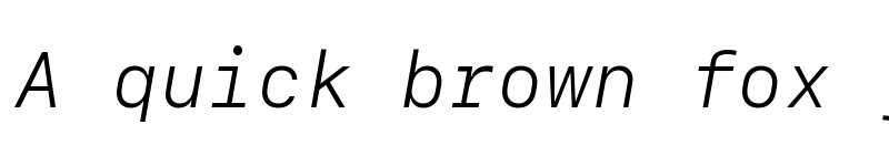 Preview of SF Mono Light Italic font