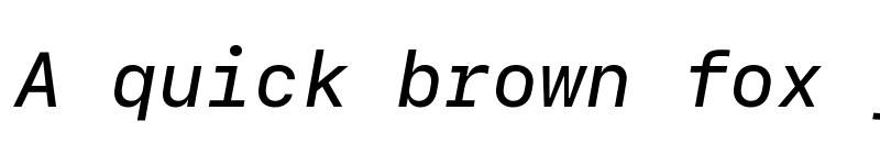 Preview of SF Mono Medium Italic font