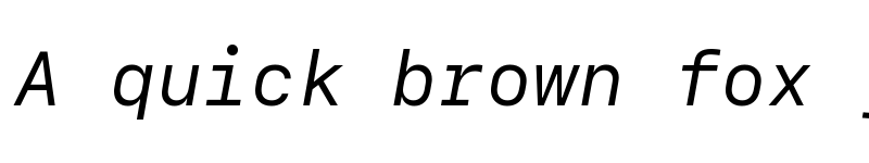 Preview of SF Mono Regular Italic font