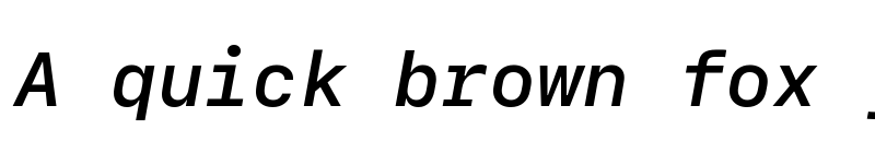 Preview of SF Mono Semibold Italic font