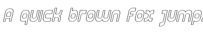 Preview of SF Plasmatica Outline Italic font