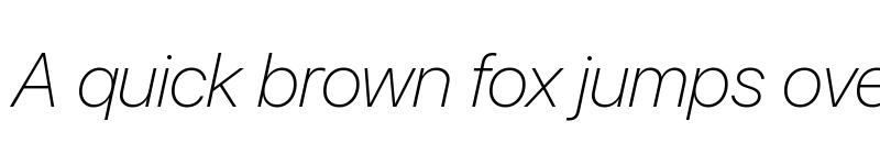 Preview of SF Pro Display Thin Italic font