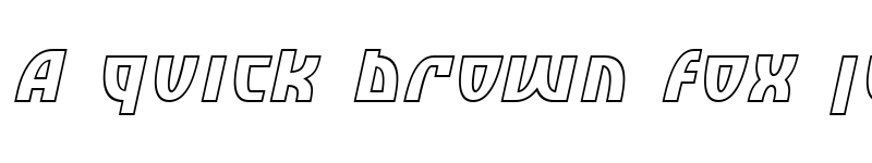 Preview of SF Retroesque Outline Oblique font