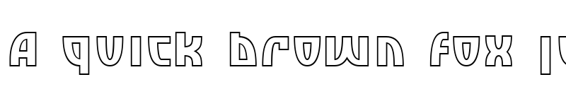 Preview of SF Retroesque Outline Regular font