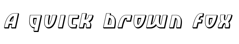 Preview of SF Retroesque Shaded Oblique font