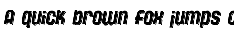Preview of SF Speedwaystar Shaded Italic font