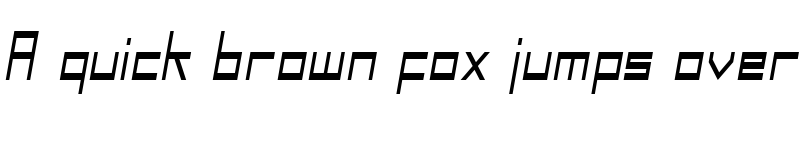 Preview of SF Square Head Condensed Italic font