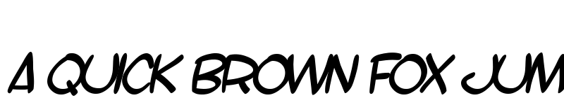 Preview of SF Toontime B Italic font