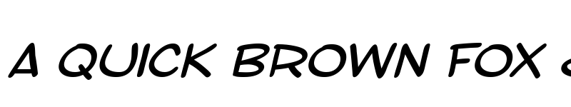 Preview of SF Toontime Extended Italic font