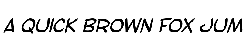 Preview of SF Toontime Italic font