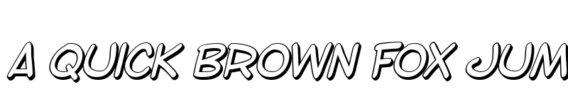 Preview of SF Toontime Shaded Italic font