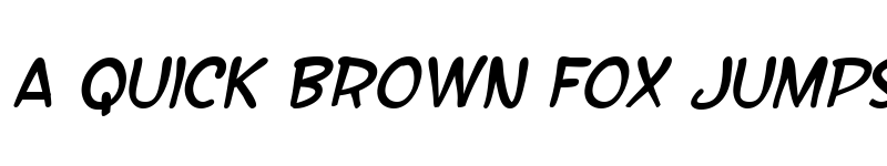 Preview of SF Wonder Comic Italic font