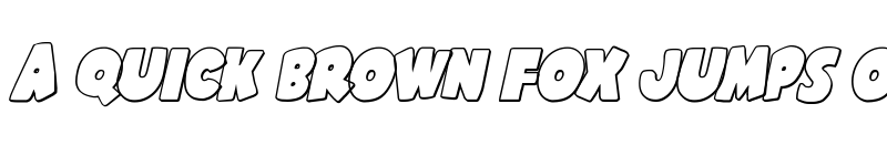 Preview of Shablagoo Outline Italic Outline Italic font