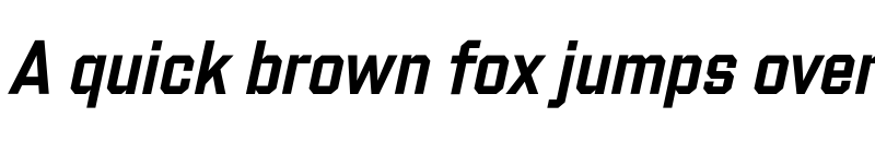 Preview of Shuttleblock Narrow Demi Italic font