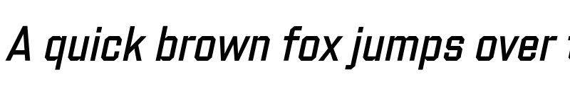 Preview of Shuttleblock Narrow Medium Italic font