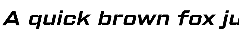 Preview of Shuttleblock Wide Demi Italic font