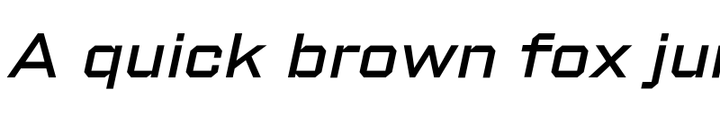 Preview of Shuttleblock Wide Medium Italic font