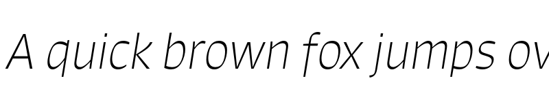 Preview of Signo Thin Italic font