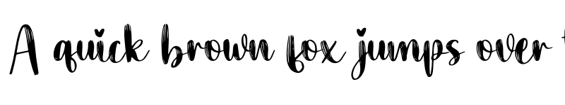 Preview of Simple Brush Regular font