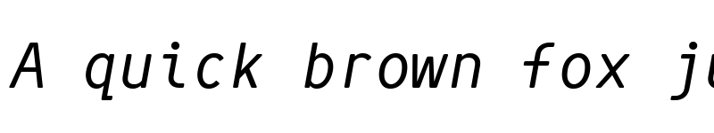 Preview of Simply Mono Book Oblique font