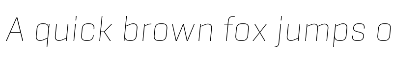 Preview of Sinter Thin Italic font