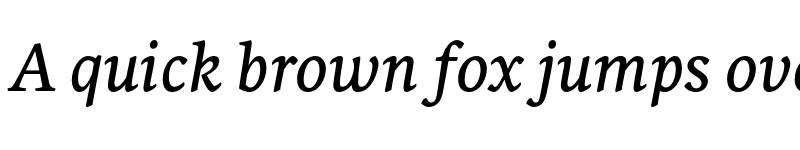 Preview of Sirba Italic font