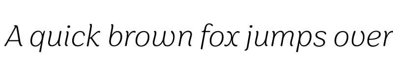 Preview of Sirenia Thin Italic font