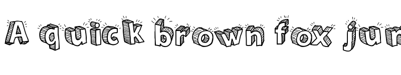 Preview of Sketch 3D Regular font