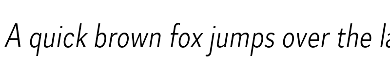 Preview of Skie Condensed Light Italic font