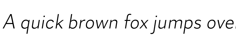 Preview of Skie Light Italic font