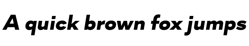 Preview of Skie Wide Black Italic font