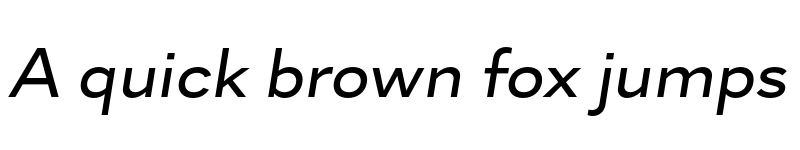 Preview of Skie Wide Medium Italic font