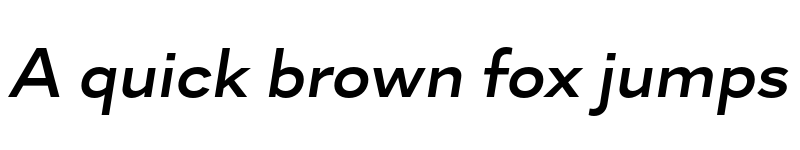 Preview of Skie Wide SemiBold Italic font