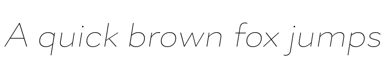 Preview of Skie Wide Thin Italic font