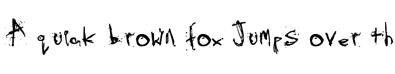 Preview of SKRATCHYthespook Regular font
