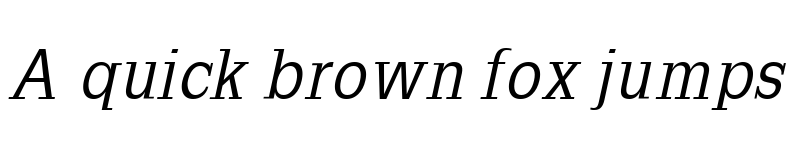 Preview of SlabRomana Medium Italic font