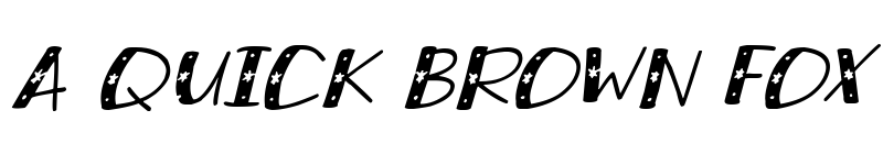 Preview of Snowy Sparkles Italic font